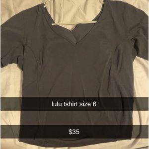 LULU LEMON TSHIRT BLACK
